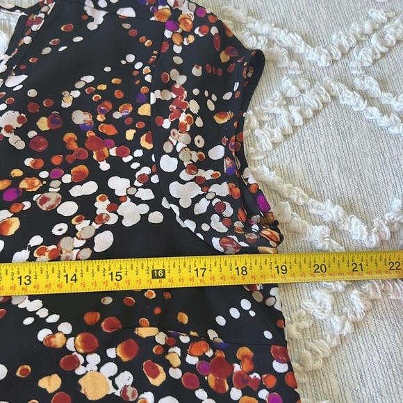 DR2 Blouse Tunic Abstract Print on Black | M - Picture 5 of 7